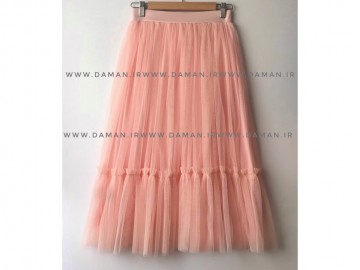 دامن پله دار گلبهی کوتاه  ( قد 75 )