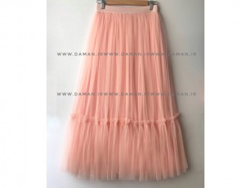 دامن پله دار گلبهی بلند ( قد 90 )