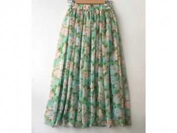 دامن حریر گلدار  قد 90 کد (282)