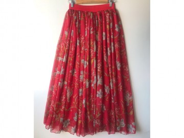 دامن حریر گلدار  قد 90 کد (25)