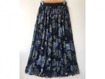 دامن حریر گلدار  قد 90 کد (29)