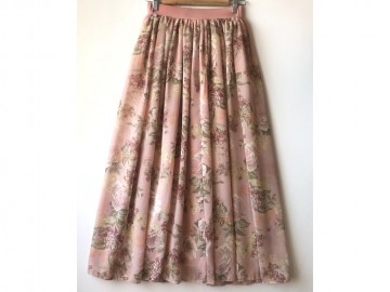دامن حریر گلدار  قد 90 کد (24)