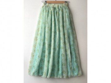 دامن حریر گلدار  قد 90 کد (280)