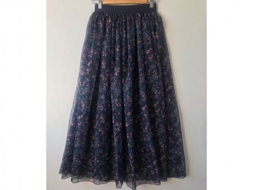 دامن حریر گلدار  قد 90 کد (5)