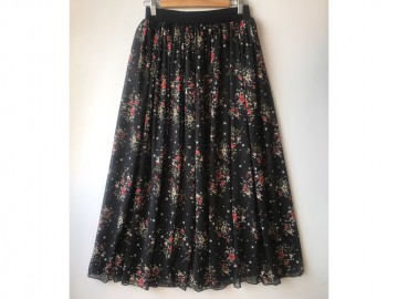 دامن حریر گلدار  قد 90 کد (20)