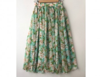 دامن حریر گلدار  قد 75  کد (282)