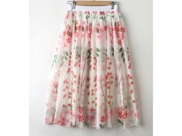 دامن حریر گلدار  قد 75  کد (272)