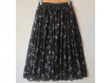 دامن حریر گلدار  قد 75  کد (52)