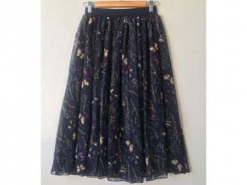 دامن حریر گلدار  قد 75  کد (14)