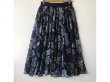 دامن حریر گلدار  قد 75  کد (29)