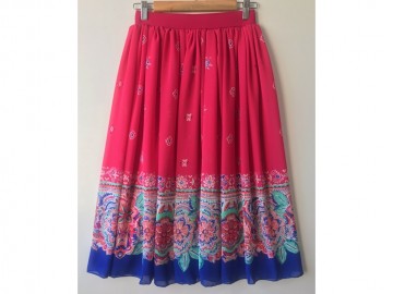 دامن حریر گلدار  قد 75  کد (1)