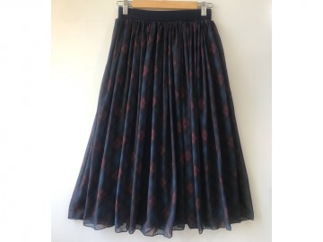 دامن حریر گلدار  قد 75  کد (12)