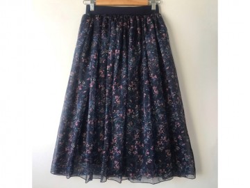 دامن حریر گلدار  قد 75  کد (5)