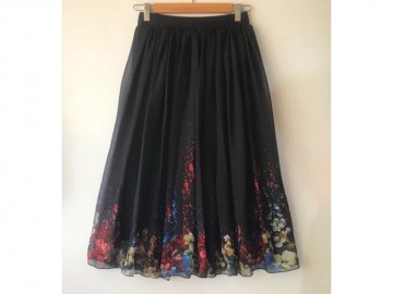 دامن حریر گلدار  قد 75  کد (286)