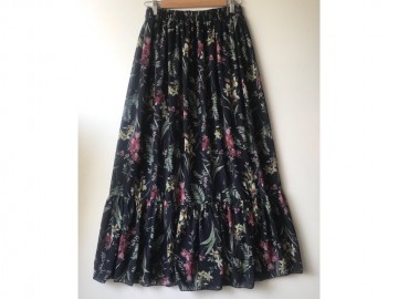 دامن حریر گلدار  قد 90 کد (307)