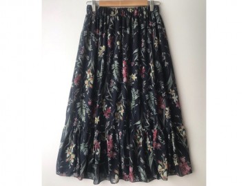 دامن حریر گلدار  قد 75  کد (307)