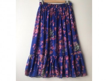 دامن حریر گلدار  قد 75  کد (303)