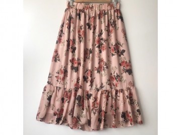 دامن حریر گلدار  قد 75  کد (349)