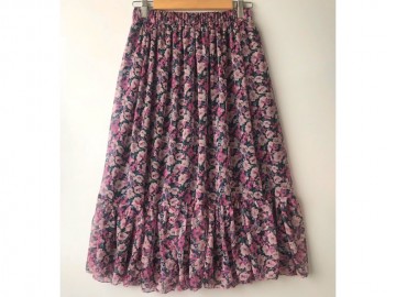 دامن حریر گلدار  قد 75  کد (315)