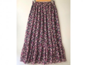 دامن حریر گلدار  قد 90 کد (315)