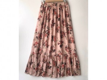 دامن حریر گلدار  قد 90 کد (349)