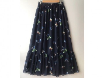 دامن حریر گلدار  قد 90 کد (305)