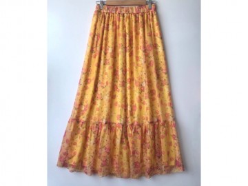 دامن حریر گلدار  قد 90 کد (341)