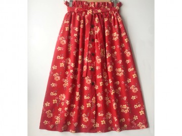 دامن دکمه دار گلدار  قد 75  کد (408)