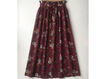 دامن دکمه دار گلدار  قد 90  کد (410)
