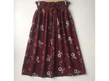 دامن دکمه دار گلدار  قد 75  کد (410)