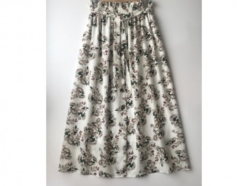 دامن دکمه دار گلدار  قد 90  کد (417)