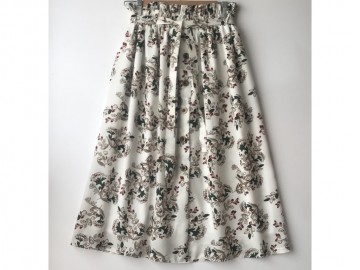 دامن دکمه دار گلدار  قد 75  کد (417)