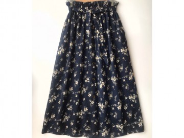 دامن دکمه دار گلدار  قد 90  کد (405)