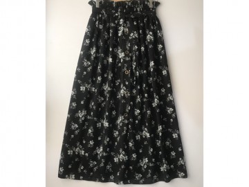 دامن دکمه دار گلدار  قد 90  کد (407)