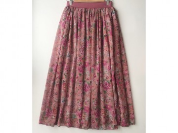 دامن حریر گلدار  قد 90 کد (437)