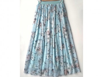 دامن حریر گلدار  قد 90 کد (463)