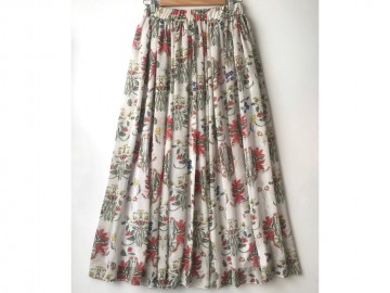 دامن حریر گلدار  قد 90 کد (454)