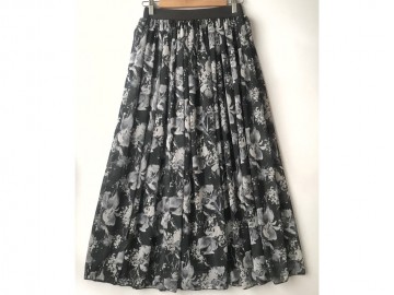 دامن حریر گلدار  قد 90 کد (431)