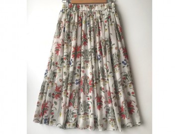 دامن حریر گلدار  قد 75  کد (454)