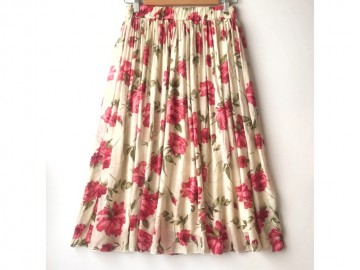 دامن حریر گلدار  قد 75  کد (461)