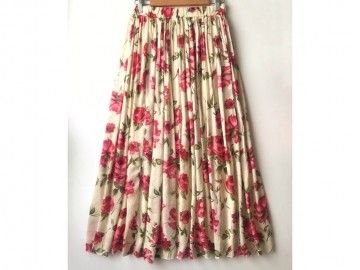 دامن حریر گلدار  قد 90 کد (461)