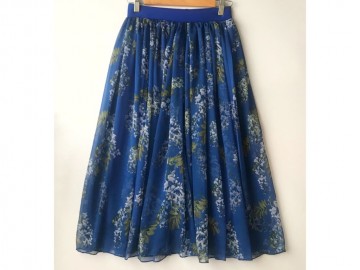 دامن حریر گلدار  قد 75  کد (433)