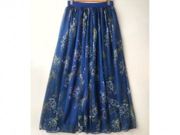 دامن حریر گلدار  قد 90 کد (433)