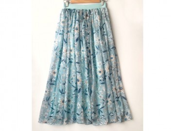 دامن حریر گلدار  قد 90 کد (268)