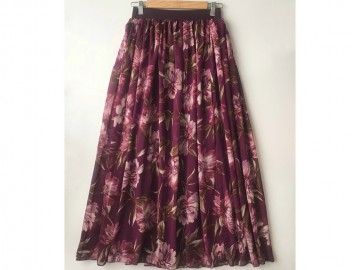 دامن حریر گلدار  قد 90 کد (439)