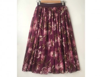 دامن حریر گلدار  قد 75  کد (439)