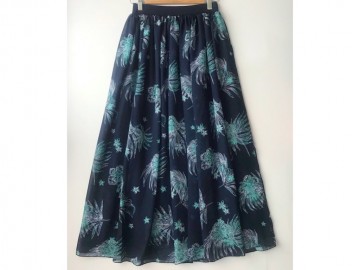 دامن حریر گلدار  قد 90 کد (435)