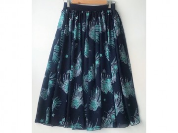 دامن حریر گلدار  قد 75  کد (435)