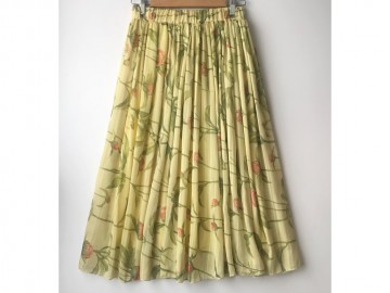 دامن حریر گلدار  قد 75  کد (465)