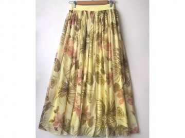 دامن حریر گلدار  قد 90 کد (453)